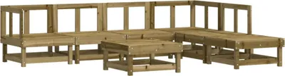 Produktbild von vidaXL 7-tlg. Garten-Lounge-Set Kiefernholz Imprägniert