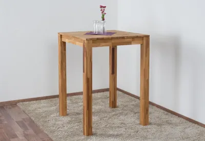 Produktbild von Stehtisch Wooden Nature 119 Eiche massiv - 105 x 80 x 80 cm (H x B x T)