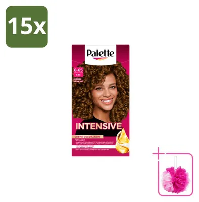 Productafbeelding van 15 x Schwarzkopf Poly Palette haarkleuring 6-65 Goudbruin - 115 ml - Voordeelpakket - 15 stuks