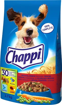 Zdjęcie produktu dla Chappi Wołowina Drób Warzywa Sucha Karma Dla Psa Wszystkie Rasy 2,7 Kg