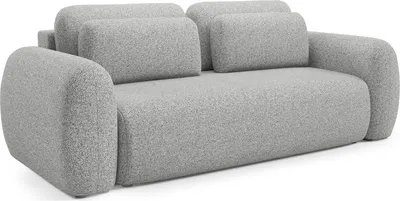 Immagine prodotto di Sessame - Divano Letto 3 Posti, 266x121 cm Grigio Chiaro, Contenitore