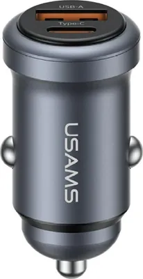 Immagine prodotto di Caricabatteria da auto Usams Cc322 30W    1Xusb-A 1Xusb-C Tarnish