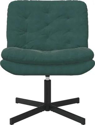 Zdjęcie produktu dla vidaXL Obrotowy fotel relaksacyjny ciemnozielony 63 x 75 x 76 cm aksamitny
