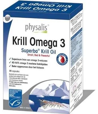 Productafbeelding van Physalis Krill omega 3 (30 capsules)
