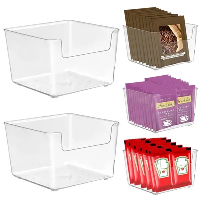 Acryl-Organizer für Teebeutel und Zuckerbeutel, transparent