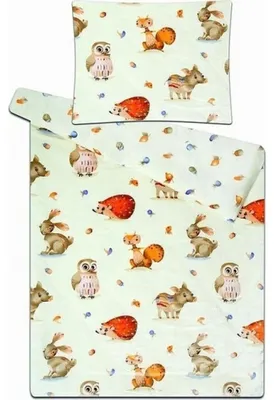 Obrázek produktu pro Povlečení mikroflanel do postýlky Zvířátka v lese 90x135, 40x60 cm