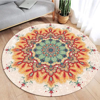 Produktbild von 360Home Mandaler Wohnzimmerteppich Kinderschlafzimmer  Teppich Matte 160cm