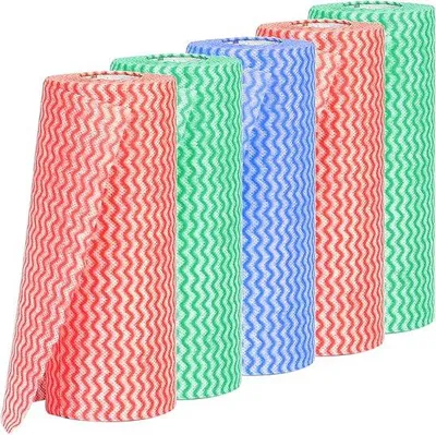 Produktbild von Famanu Reinigungstücher 5 Rollen – Abreißbare Hygienetücher, 3 Farben