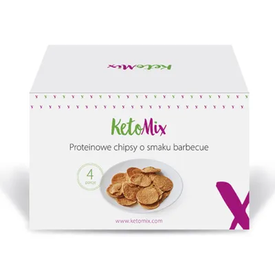 Zdjęcie produktu dla KetoMix Proteinowe chipsy o smaku barbecue | 4 porcje, 120 g