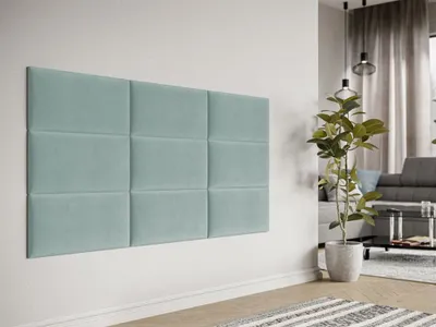 Obrázek produktu pro Čalouněný nástěnný panel 60x30 PAG - tyrkysová