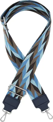 Produktbild von axy Taschen Schulterriemen 5cm Breiter Verstellbarer Taschengurt für Wechsel Schultergurt Azteken Muster Trageriemen, Farbe:Dunkelblau-Braun