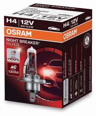 Produktbild von OSRAM NIGHT BREAKER SILVER 1x H4 60/55W +100% Scheinwerfer Birne Lampe