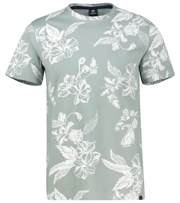Produktbild von Lerros Übergrößen T-Shirt grau-weiß Alloverprint
