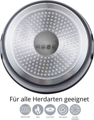 Produktbild von Cheffinger ASIA Kochtopfset Brattopf 6 tlg Topf Induktion Alu Guss 2 Handschuhe