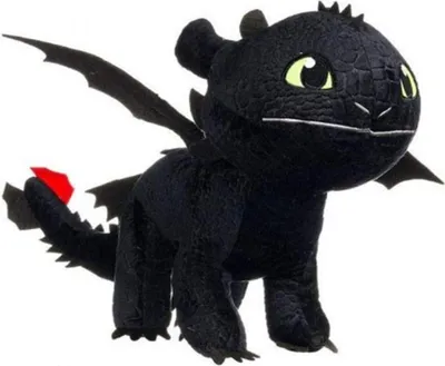 Image de Peluche dragon Krokmou noir 35cm