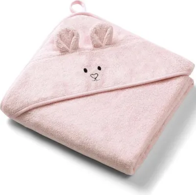 Produktbild von Bambus Handtuch mit Kapuze und Ohren 100x100 cm Rosa / Babyono