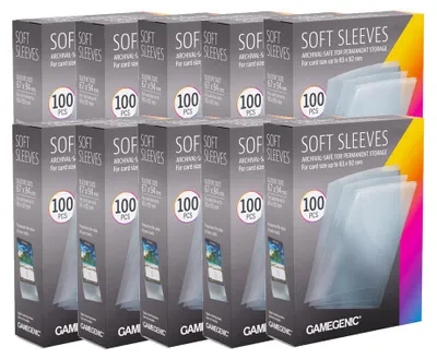 Produktbild von BUNDLE 10x 100 Gamegenic - Soft Sleeves 67x94mm Clear