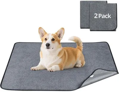 Zdjęcie produktu dla Podkładki dla szczeniąt, 2 sztuki, wielokrotnego użytku, 92 x 122 cm, szybko wchłaniające, higieniczne, wielorazowe maty treningowe dla szczeniąt oraz starszych, nieprzytomnych psów
