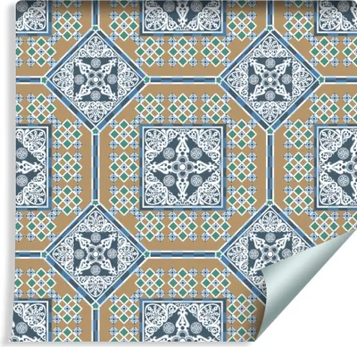 Zdjęcie produktu dla Tapeta w Rolce Abstrakcja 3D Dekoracja ścienna do Salonu  Marokańska MOZAIKA Modny Wzór