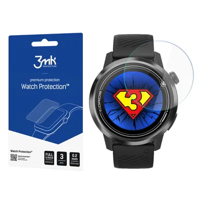 Produktbild von 3mk Display Hybridglas Watch Protection für Coros Apex 46mm 0,2mm (3 Stück)
