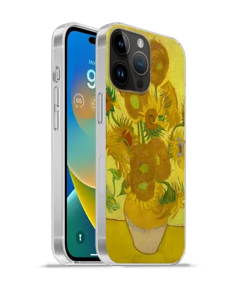Produktbild von MuchoWow® Handyhülle Schutzhülle Hülle für Apple iPhone 14 Pro - Softcase Sonnenblumen - Vincent van Gogh Silikon Softcase Handy Hülle - Umschlag