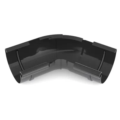 Zdjęcie produktu dla BRYZA regulowany narożnik wewnętrzny 120°-145° z tworzywa sztucznego Ø 125 mm, czarny RAL 9005