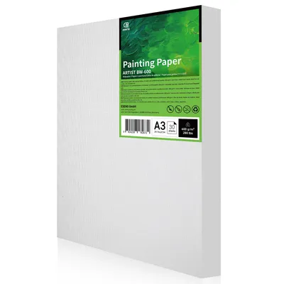 Produktbild von ESENG® Leinwandpapier, A3, 600g/m2, 30 Blätter, geeignet für Öl-/ Acrylmalerei