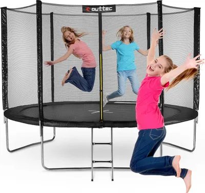 Produktbild von Outtec® Trampolin, Gartentrampolin, Kindertrampolin - Ø 305 cm (10ft) - bis 150 kg - mit Sicherheitsnetz und Leiter - Kinder, Outdoor