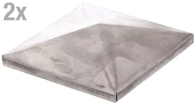 Zdjęcie produktu dla Alberts 2 x zaślepka słupka 120x120 mm do przyspawania stabilnej osłony słupka Osłona słupka
