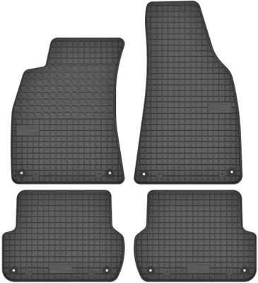 Image de Tapis de sol en caoutchouc pour Audi A4 B6 / A4 B7 2000-2004 / 2004-2007 (berline/break/monospace) – 4 pièces, noirs, sur mesure