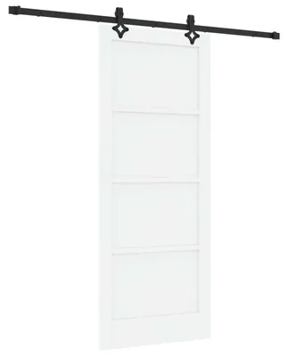 Obrázok produktu pre Posuvné dvere Biela a čierna 83 x 202 cm Borovicový masív