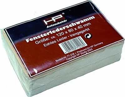 Produktbild von HP Scheibenschwamm – Material: echtes Schafleder; Größe: 12 x 8 x 4 cm