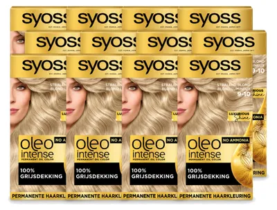 Produktbild von 12 x Syoss Oleo Intense 9-10 Haarverf - Strahlendes Blond - Ohne Ammoniak - Vorteilspackung - 12 Stücke