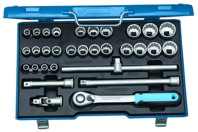 Produktbild von GEDORE D 19 XMAU-20 Steckschlüssel-Satz 1/2" 31-teilig, 2546043
