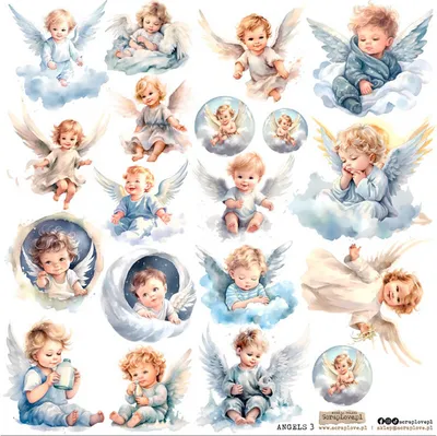 Produktbild von AUFKLEBER Dekor Stickers - ScrapLove - Engel 3
