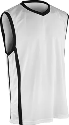 Produktbild von SPIRO S278M | Herren Basketball Quick Dry Top T-Shirt - Farbe: White/Black - Größe: XL