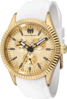 Immagine prodotto di TechnoMarine Sea TM-724002 Orologio da Uomo - Movimento al Quarzo - Acciaio Inossidabile con Quadrante Dorato - 42 mm