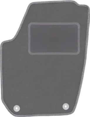 Produktbild von Fahrerfußmatte Velours graphit passend für Skoda Fabia II (2007-2014, Schrägheck, Kombi) – mit Befestigungen – passgenau