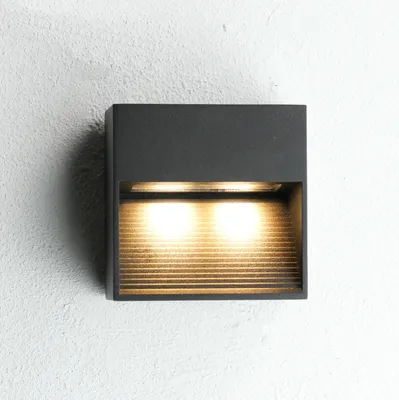 Produktbild von LED Außenleuchte Schwarz IP54 Aluminium 150lm B:9cm klein ABERDEEN Outdoor Wandlampe Haus Balkon