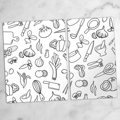 Produktbild von Glas-Herdabdeckplatten Glaskeramikkochfeld-Abdeckung Spritzschutz Glas 70x52 cm Besteck Küchenhelfer