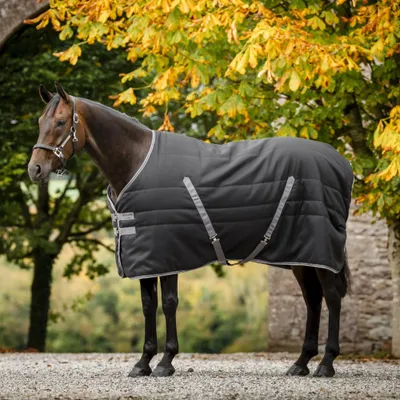Obrázok produktu pre Horseware Rambo Stable, 100 g, veľkosť: 130 cm / 6'0, farba: čierna/tmavosivá & strieborná