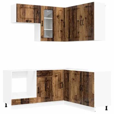 Produktbild von vidaXL Kücheneinheit KALMAR 8 stk. Altholz Holzwerkstoff