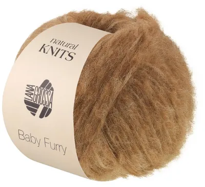 Produktbild von Lana Grossa BABY FURRY 50 g Flauschiges Effektgarn aus Alpaka, Baumwolle & Merino Farbe 011 - Camel
