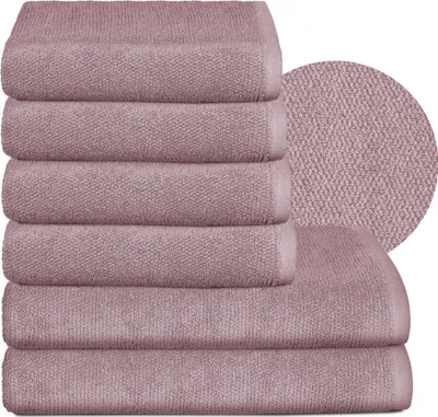 Produktbild von BEAUTEX Handtuch-Set Premium Frottier Sets,  Europe, 100% Baumwolle 550g/m², Oeko-TEX ,Altrosa,Set: 4 Hand-, 2 Badetücher