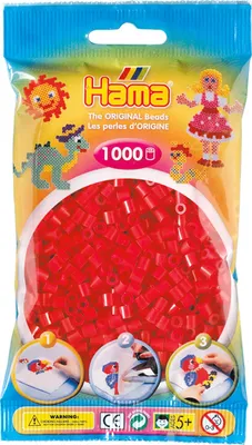 Image de Hama perles rouge 1000pcs, 1sachet