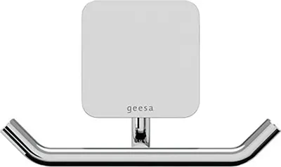 Produktbild von Geesa Handtuchhaken Wand Topaz doppelt Badetuchhaken zum Bohren, chrom