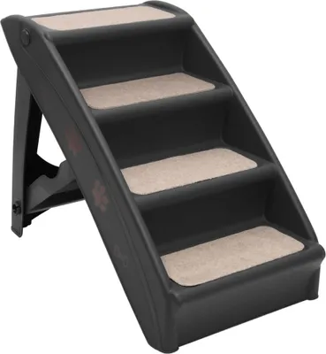 Produktbild von vidaXL Hundetreppe Klappbar Schwarz 62x40x49,5 cm