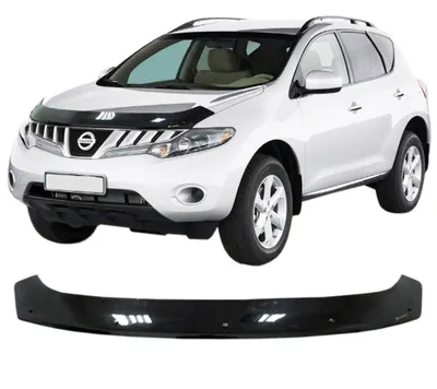Produktbild von SCOUTT | Motorhaube Windabweiser Insekten Steinschlagschutz Für Nissan Murano 2009-2014, Aerodynamisch, Einfache Montage, Getönt, Spezielle Halterungen Für Die Haube (Ohne Bohren)