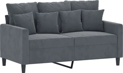 Produktbild von vidaXL 2-Sitzer-Sofa Dunkelgrau 120 cm Samt