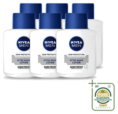 Zdjęcie produktu dla 6 x Balsam po goleniu Nivea Men Silver Protect - 100 ml - Zestaw ekonomiczny - 6 sztuk